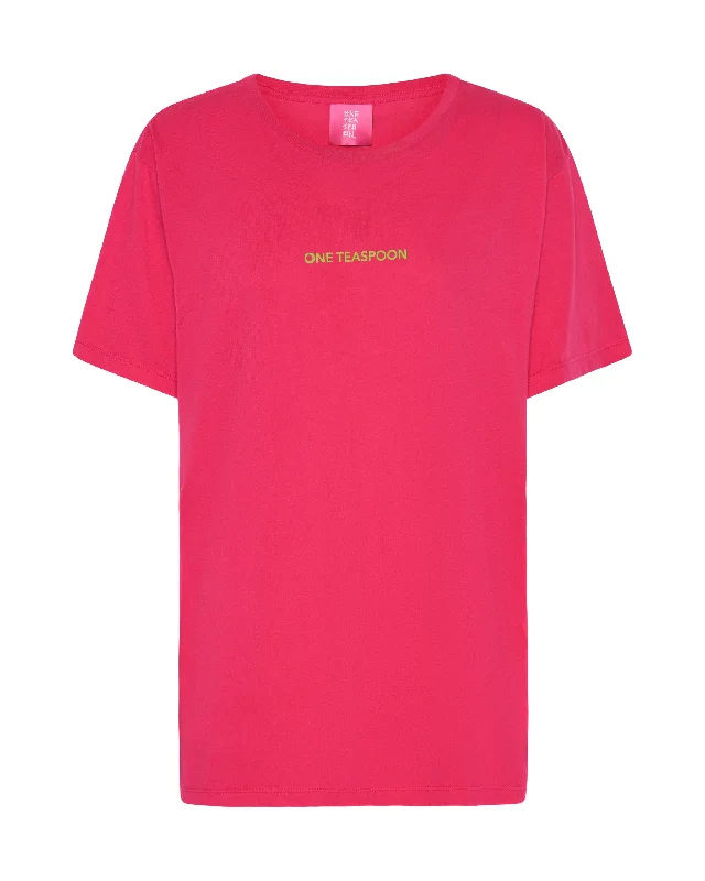 PINK GLO ONE TEASPOON ORGANIC LOGO UNISEX TEE