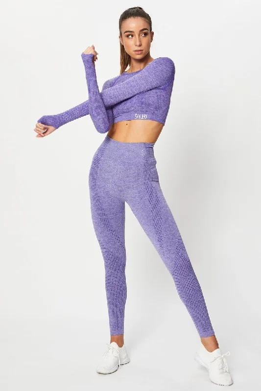 Purple Seamless Activewear Leggings