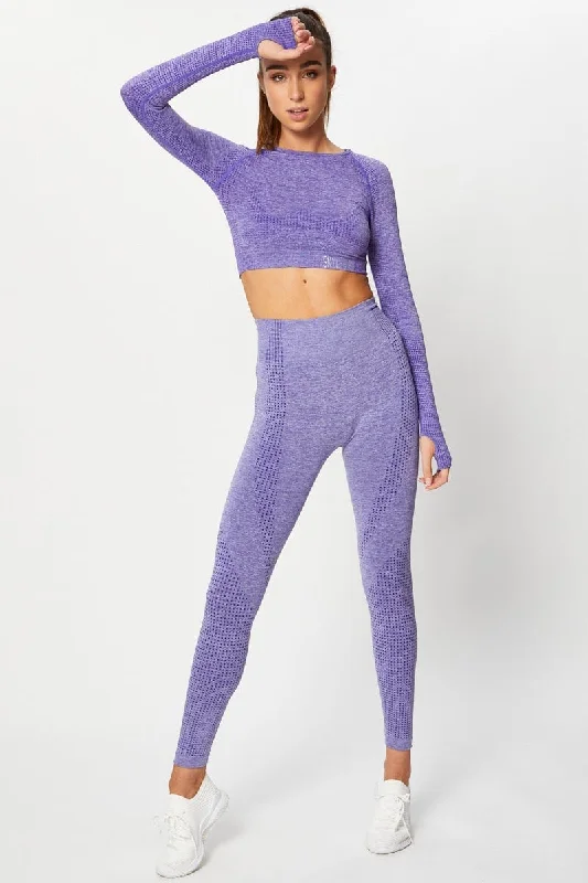 Purple Seamless Activewear Leggings