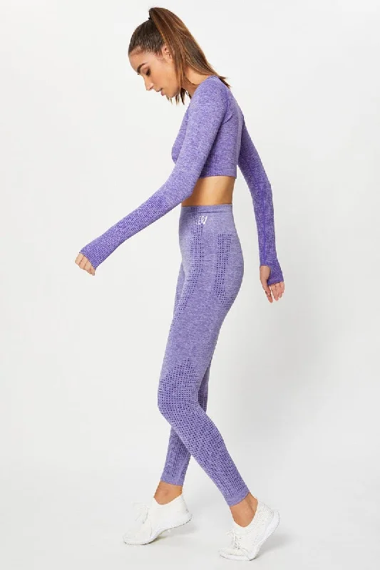 Purple Seamless Activewear Leggings