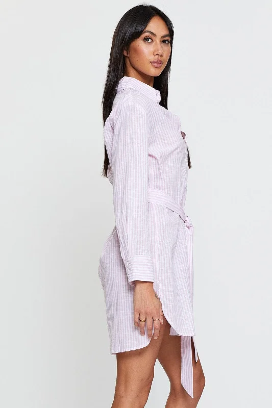 Stripe Oversized Shirts Long Sleeve