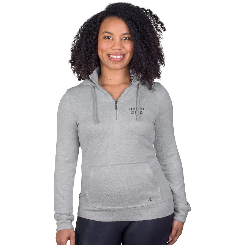 Greg Norman Women's Grey/Heather Lab 1/4 Zip Hoodie