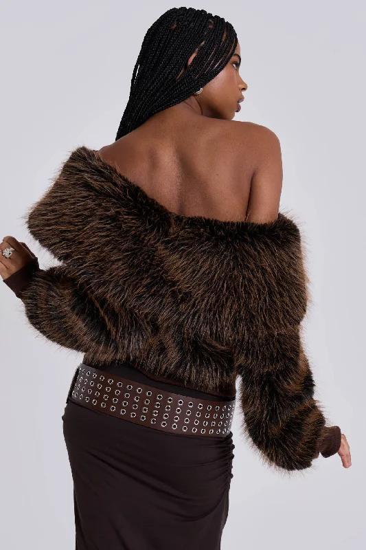 316 Off The Shoulder Fur Jumper