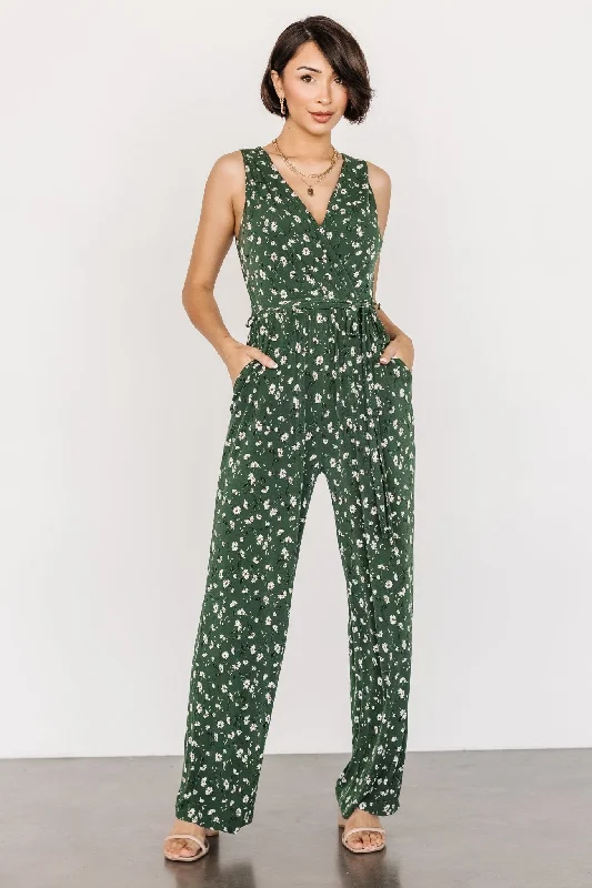 Ashlyn Jumpsuit | Green Floral