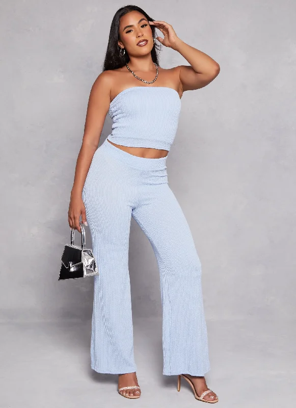 Rib Knit Cropped Tube Top