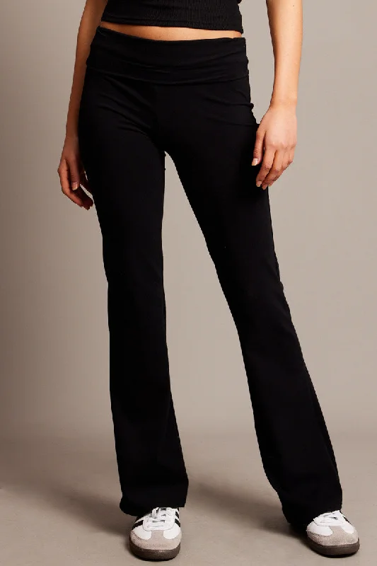 Black Flare Leg Pants