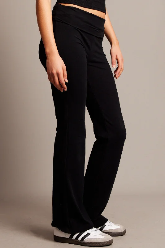 Black Flare Leg Pants