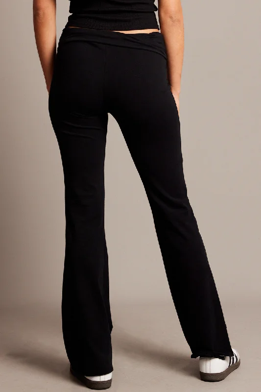 Black Flare Leg Pants