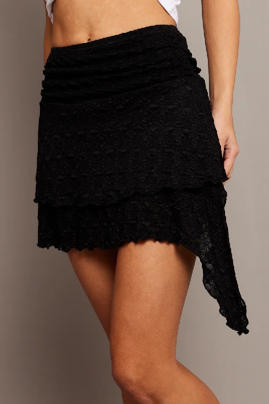 Black Mini Skirt Lace