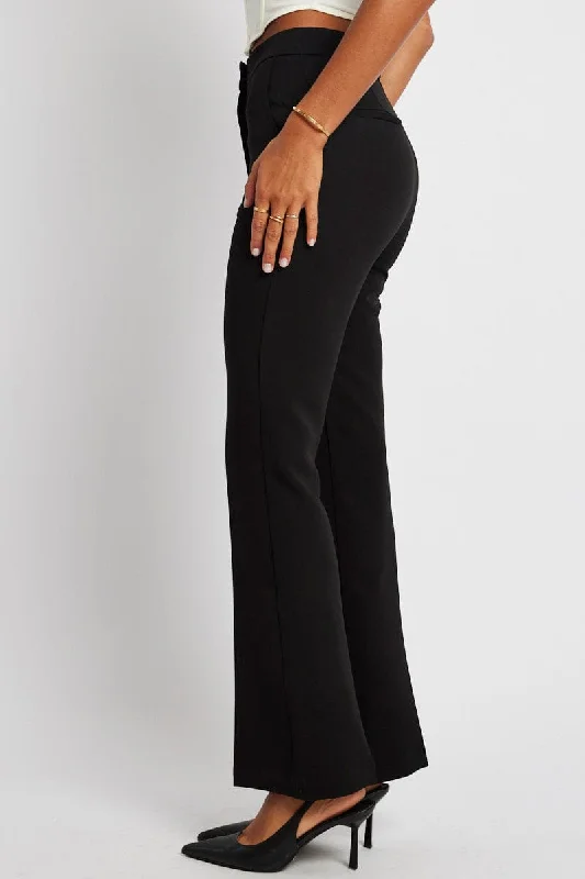 Black Slim Pants High Rise