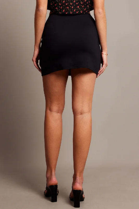 Black Supersoft Mini Skirt