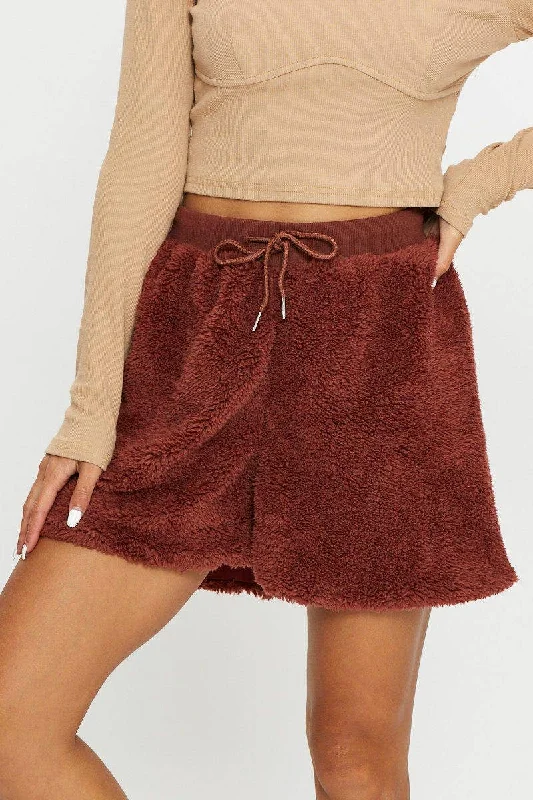 Brown Teddy Shorts