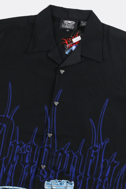 Deadstock Dragonfly Blue Engine Camp Shirt - M, XL, XXL, XXXL