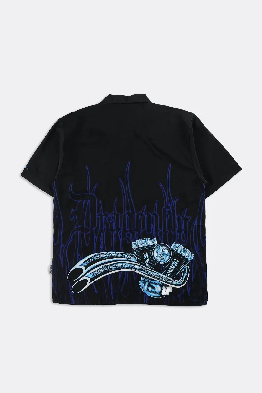 Deadstock Dragonfly Blue Engine Camp Shirt - M, XL, XXL, XXXL