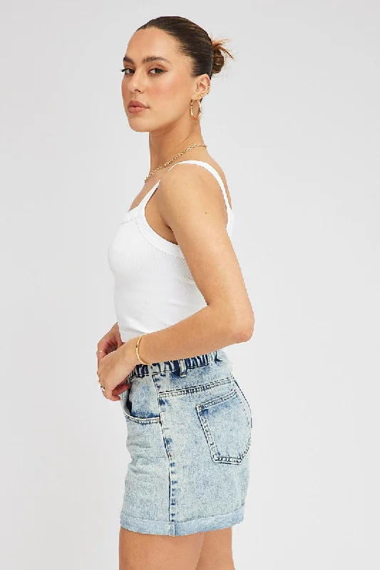 Denim Relaxed Denim Shorts