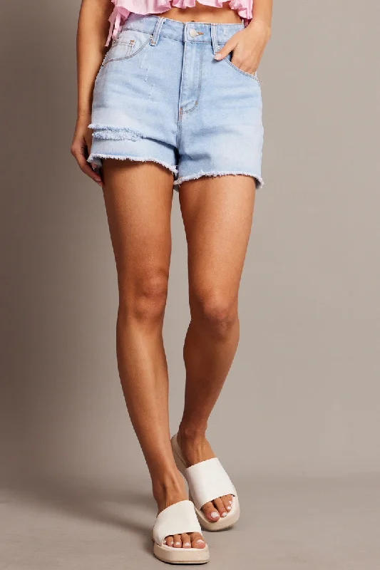 Denim Relaxed Shorts High Rise