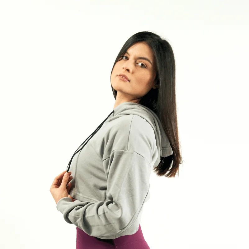 Gravity Gray Crop Top Jacket