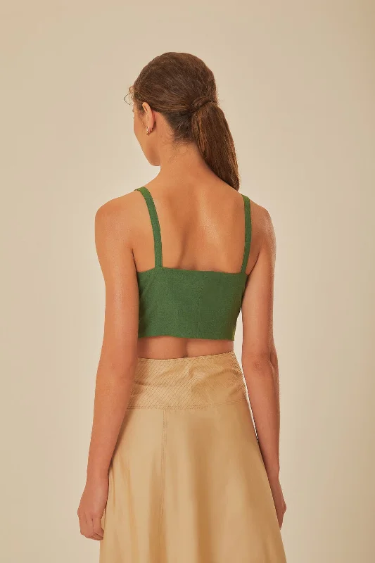 Green Front Bow Top