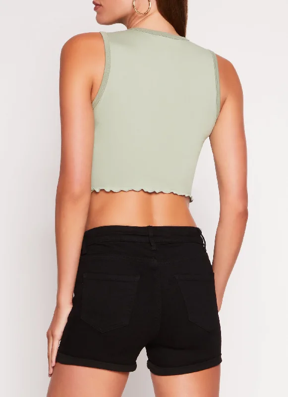 Legendary Lettuce Edge Crop Top