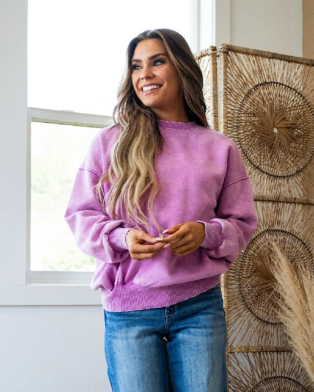 NEW! Boyfriend Crewneck Sweatshirt - Mauve