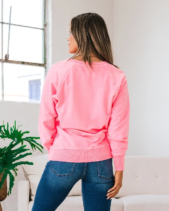 Girlfriend Crewneck Sweatshirt - Bright Pink