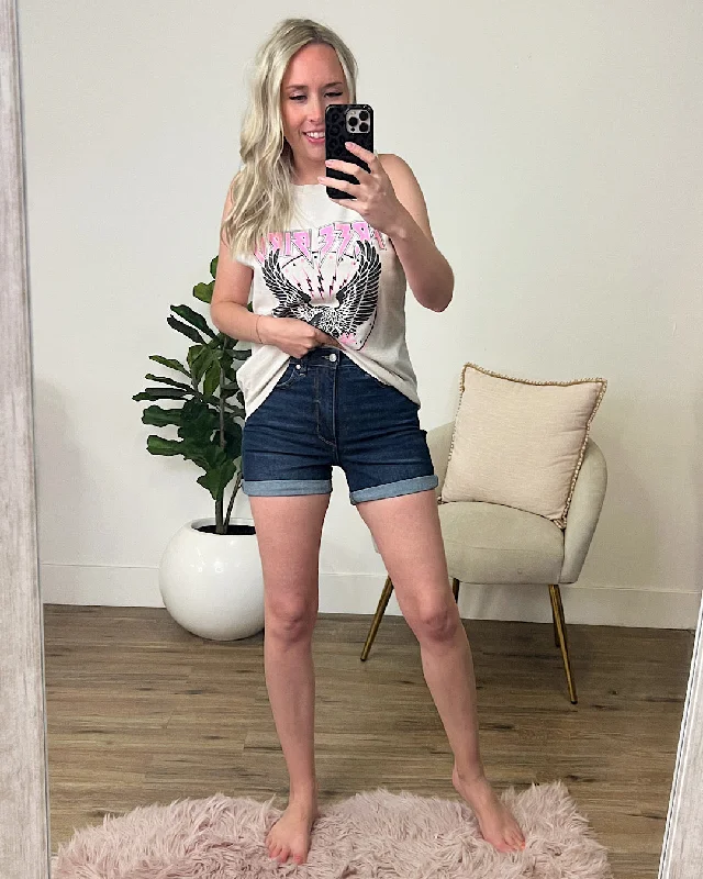 Judy Blue Believe It Control Top Cool Denim Shorts