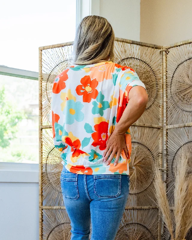 NEW! Julie Daisy Top - Coral & Mint