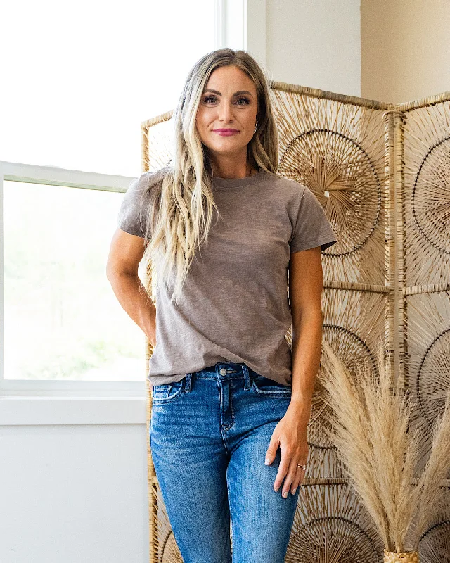 NEW! Melinda Short Sleeve Top - Mocha