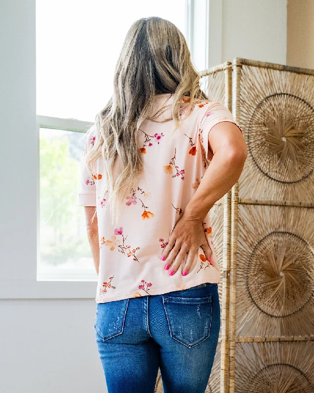 Sarah Blush Floral Top FINAL SALE