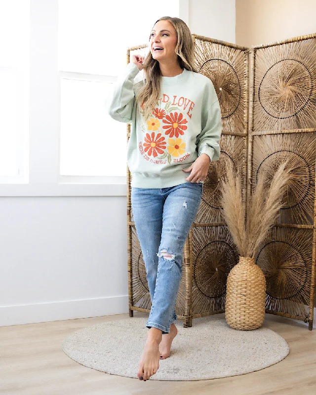 Wild Love Mint Sweatshirt FINAL SALE