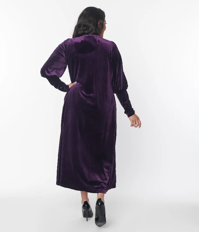 Purple Velvet Leota Duster