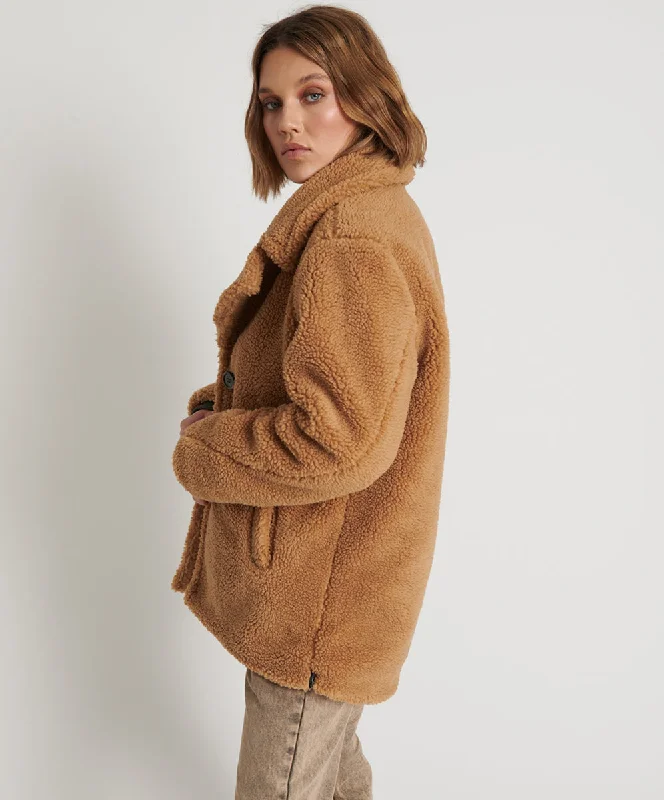 TAN TEDDY COAT