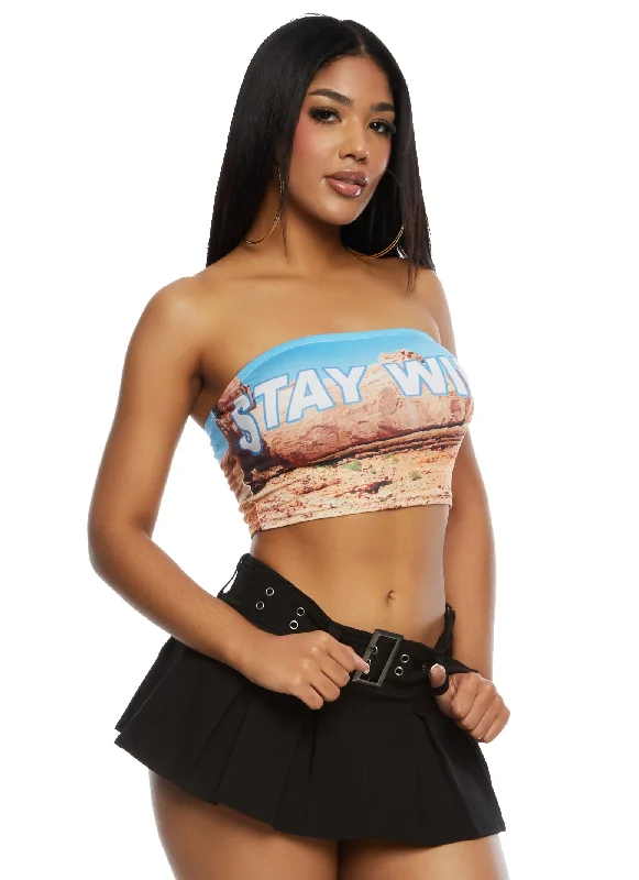 Stay Wild Graphic Tube Top