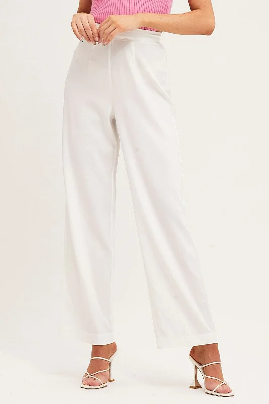 White Wide Leg Pant