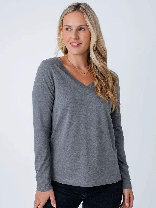 Women's Long Sleeve V-Neck Winter Essentials 3-Pack