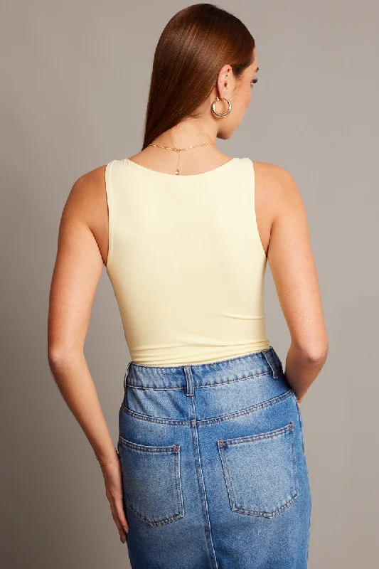 Yellow Supersoft Bodysuit Sleeveless