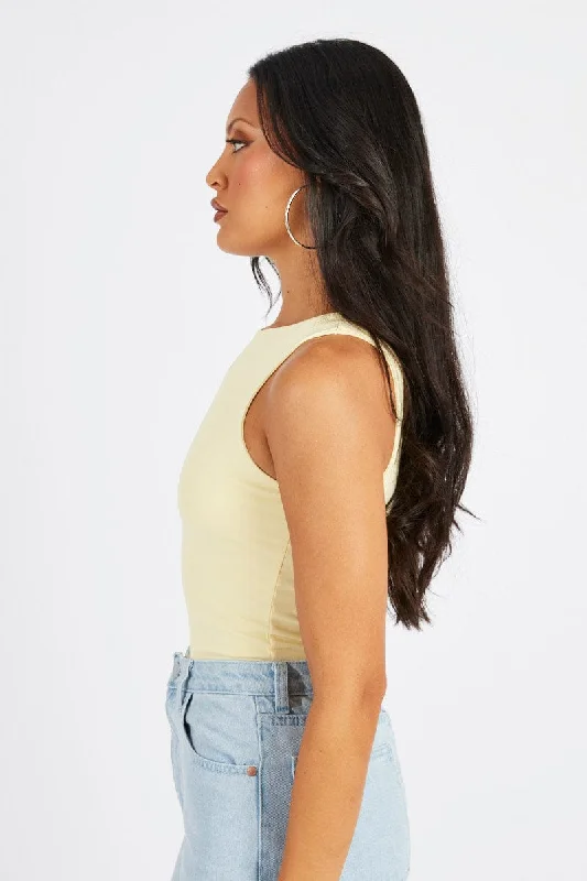 Yellow Supersoft Bodysuit Sleeveless