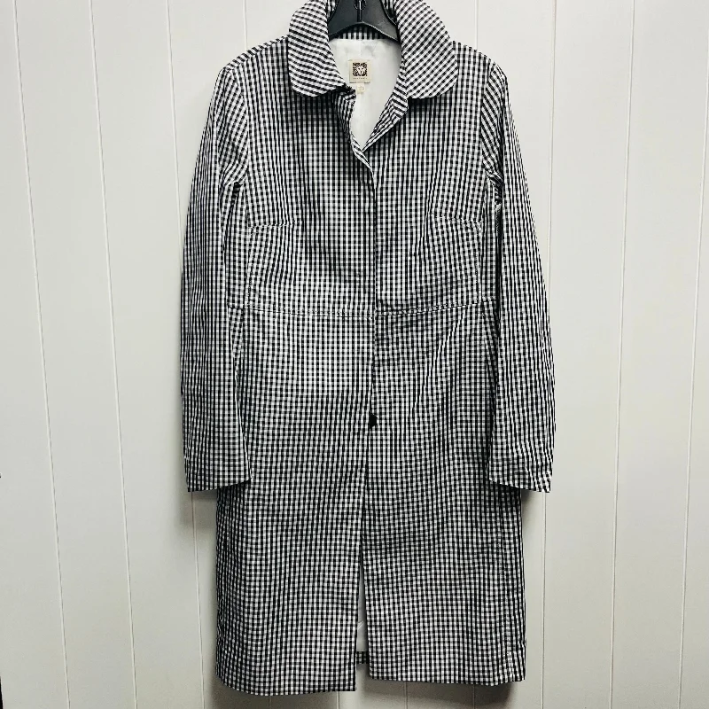 Black & White Coat Trench Coat Anne Klein, Size 4