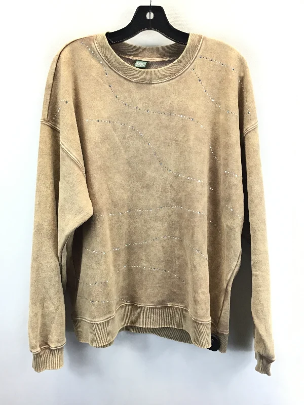 Sweatshirt Collar By Wild Fable In Tan, Size: Xl