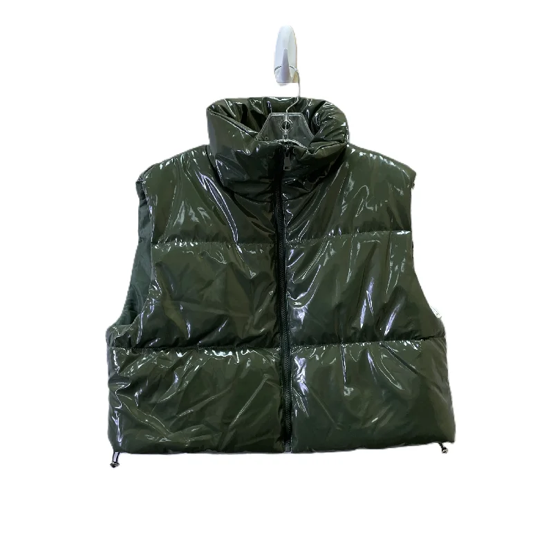 Vest Puffer & Quilted By daisy In Green, Size: 1x