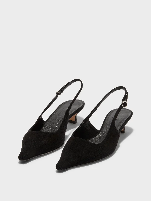 Catrina Suede Slingback Pumps