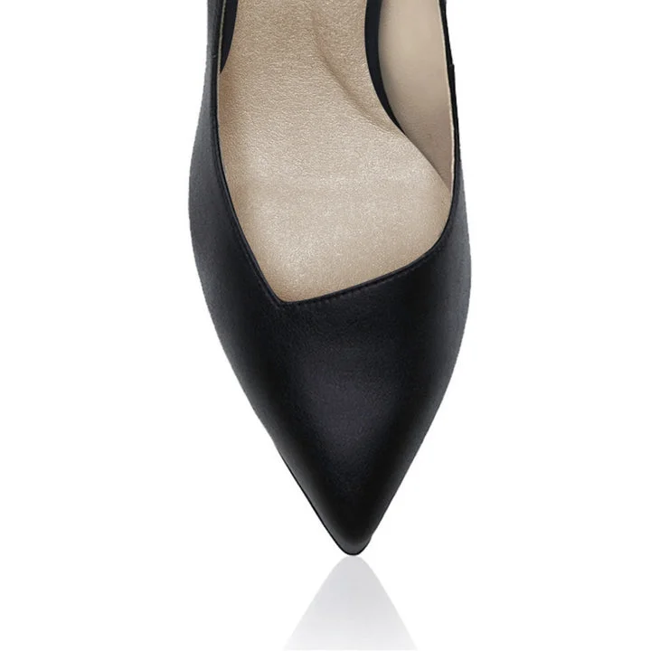 Frida Pointed Toe Pump in Black from Veerah