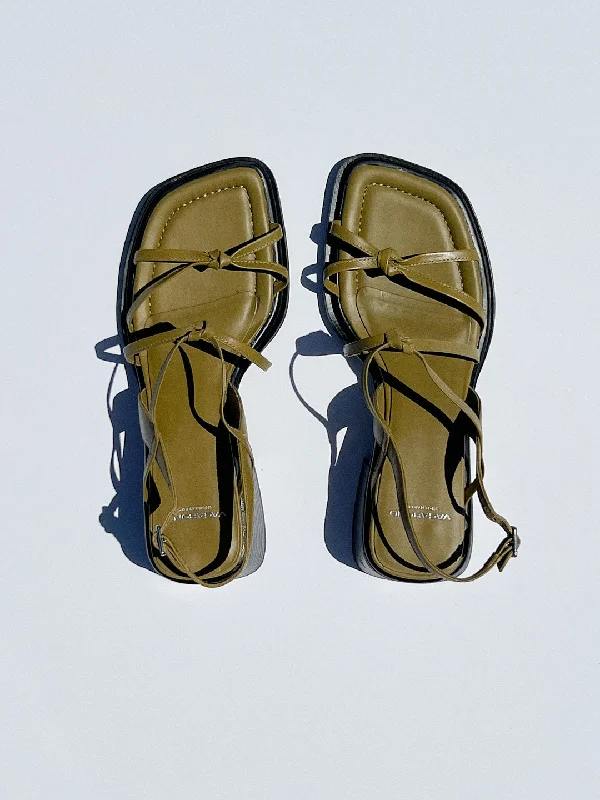 Ines Strappy Sandal - Amber Green