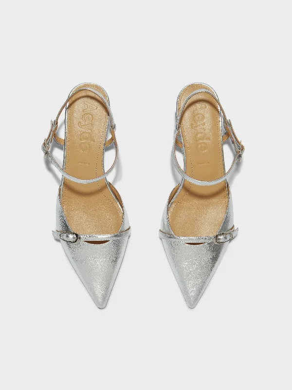 Melia Leather Kitten-Heel Pumps